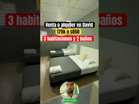 Alquiler de casa amoblada con 3 hab y 2 baños en David $850. Chatéame 6981-5000