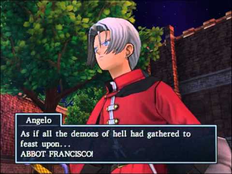 35 Dragon Quest 8 Cut-scene - Crossing the Fiery Bridge to Maella Abbey