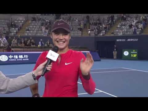 Emma Raducanu 艾玛·拉杜卡努 interview (speaking Chinese) after 2nd round win at 2025 China Open