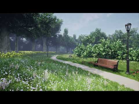 Countryside Park Ambience - Birdsong, Rustling Trees, Spring Ambient Video for Relaxation and Sleep