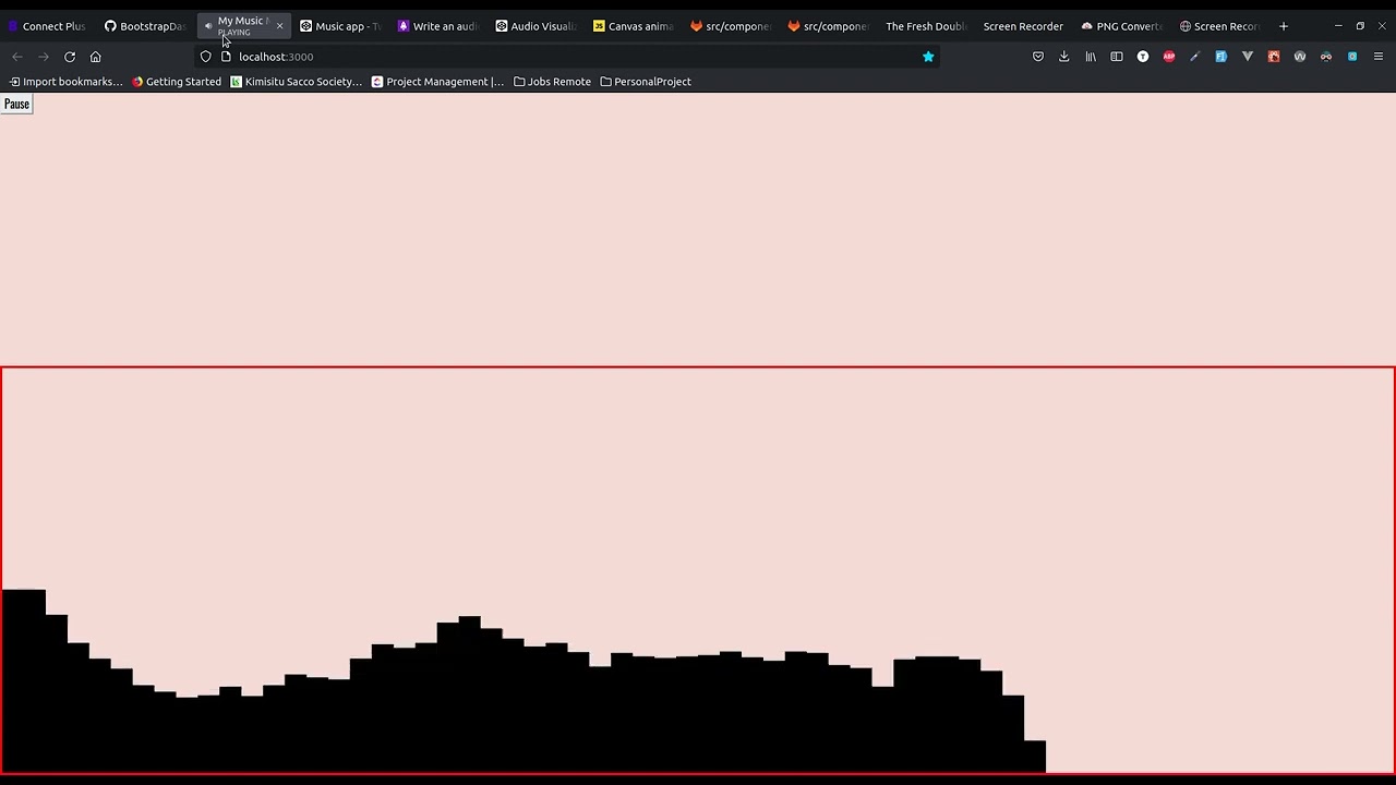 Audio Visualizer with React Js Html Canvas