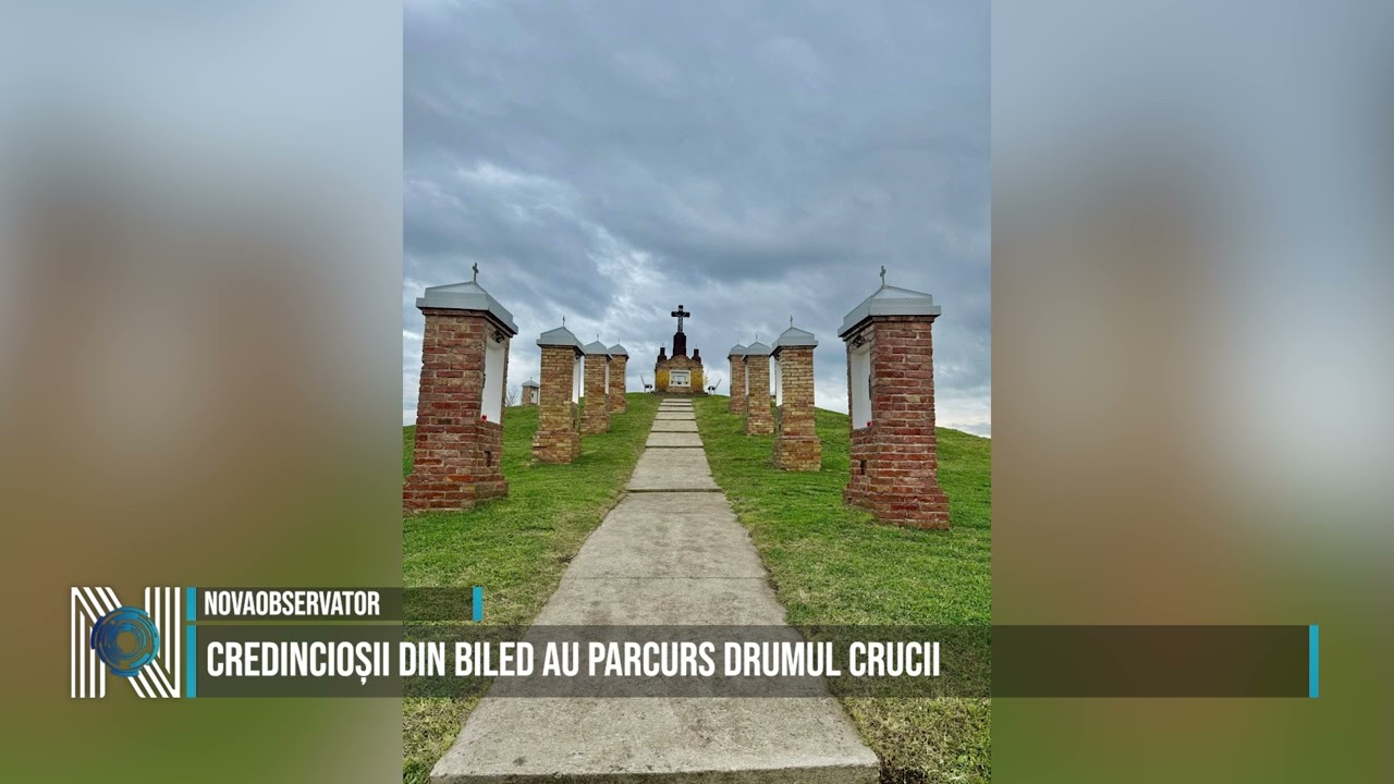 Credincioșii din Biled au parcurs Drumul Crucii