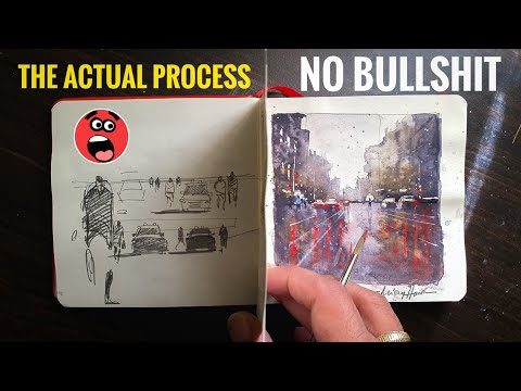 Watercolor Painting Tutorial for Beginners step by step ~ The ACTUAL PROCESS 👈