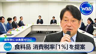 食料品 消費税率「1%」を提案 2027年秋には実質ゼロに【WBS】