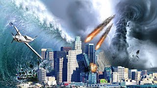 MEGA EARTHQUAKE TSUNAMI TORNADO &amp; METEORS DESTROYS LOS SANTOS - GTA 5 END OF THE WORLD MOD