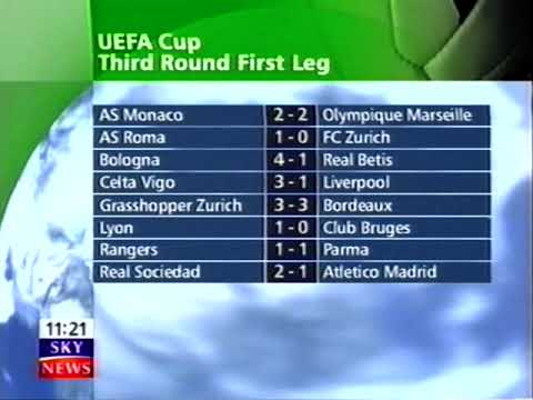 Celta Vigo v Liverpool UEFA Cup 3rd Rd 1st Leg 24-11-1998