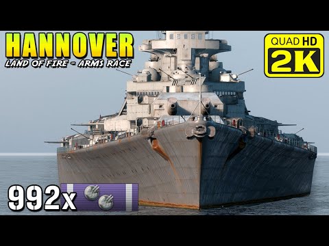 Super battleshipHannover - Almost half a million damage with 1K secondary hits