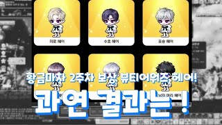 나로 육성기 3화 황금마차 2주차 헤어쿠폰 뭐가 떴을까 !