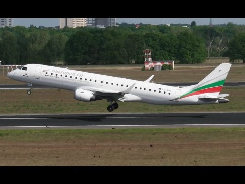 Bulgaria Air - Embraer ERJ190 (Berlin - Sofia) Take off from TXL Berlin