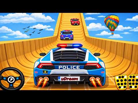 Impossible Police Car Mega Ramp Stunts Drive | Crazy Police Jeep Racing Game | Android Gameplay