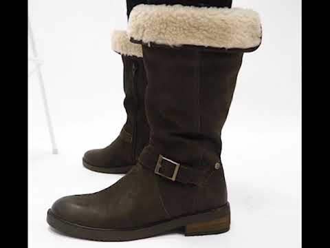 | Shuperb™ Hush Puppies BONNIE Ladies Mid Calf Boots Brown