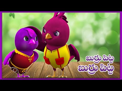 Burru Pitta Burru Pitta Turru Mannadi | 3D Animation Telugu Rhymes For Children | Simple Rhymes Tv