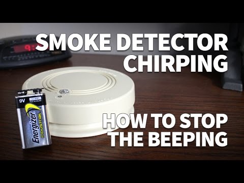 How to stop the beeping and change battery in a hard wired s...