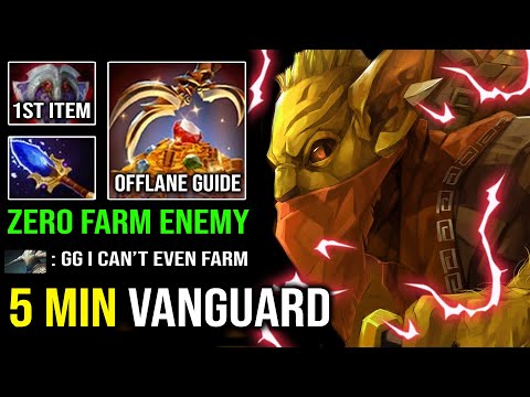 NO FARM ALLOW 5Min Vanguard Tank Offlane Bounty Hunter Nonstop Roaming + Aghs Jinada Dota 2