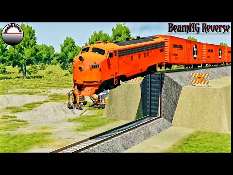 Trains vs Unfinished Railway Crashes Reverse#5 - BeamNG Drive