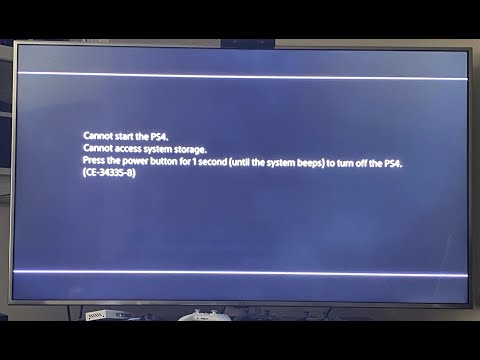 Fixed PS4 Error Code CE-34335-8 | Cannot start the PS4 | Cannot access system storage