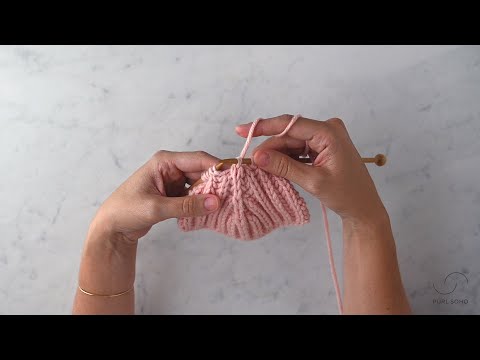 Brioche Stitch Centered 4 Stitch Decrease Tutorial Purl Soho