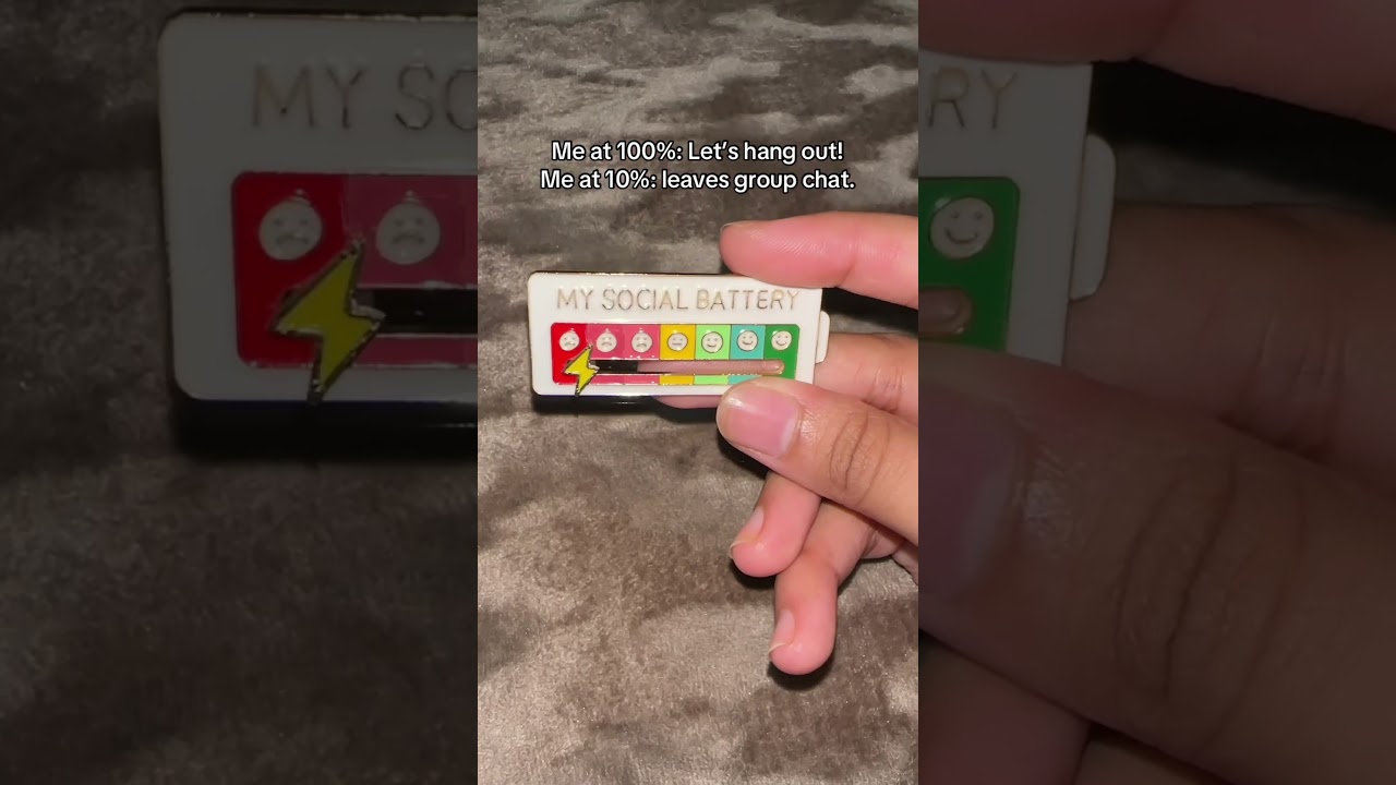 Why expain yourself when your pin can do the talking! #fyp #socialbattery #introvert #mood #anxiety