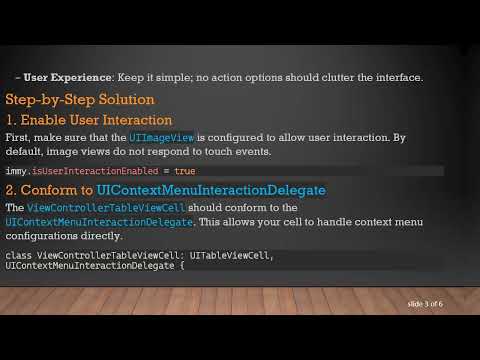 Creating a Custom Context Menu for User Images in Swift