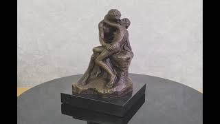 The Kiss – Polibek – Auguste Rodin | Pravý bronz na mramorovém podstavci