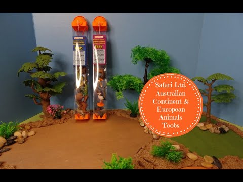 Safari Ltd. Australian Continent & European Animals Toobs- Animal Figures Diorama Learn Animal Names
