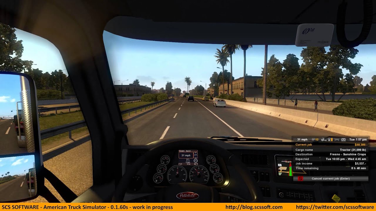 American Truck Simulator - Alpha build 0.1.60 gameplay - YouTube