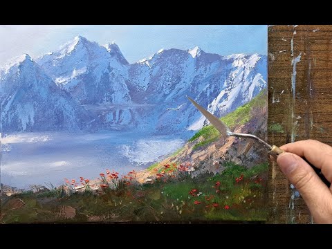 Mountain landscape. Vugar Mamedov oil painting