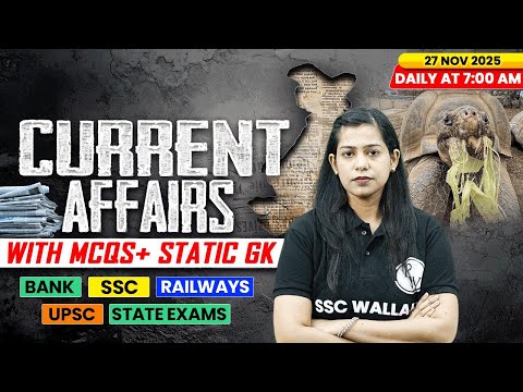 Current Affairs Today | 27 November Current Affairs 2025 | Daily Current Affairs | By Krati Mam