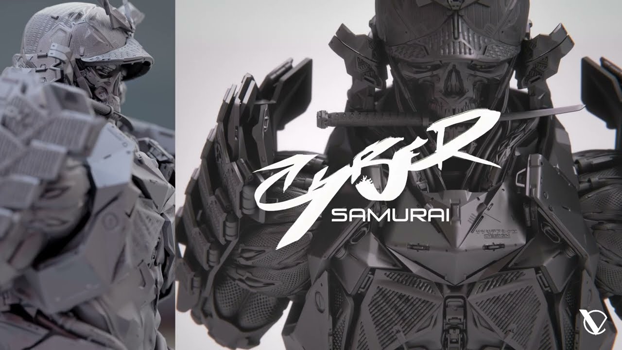 Cyber Samurai 3D Model - Digital Download for 3D Printing / ZBrush Sculpt