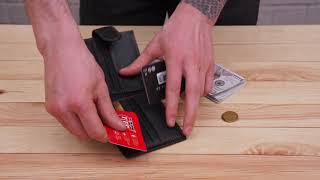 Портмоне чоловіче шкіряне з орлом 20232 Vintage чорний