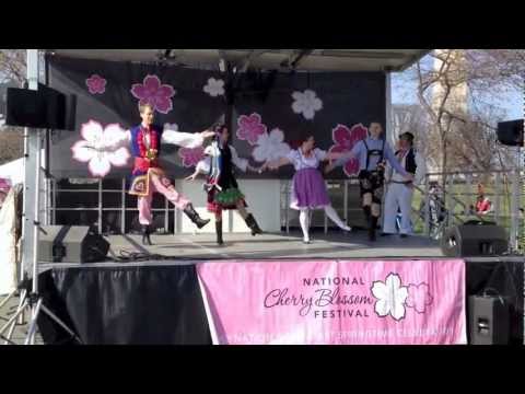 Carpathia Folk Dance Ensemble performs Kozachok at the Cherry Blossom National Festival