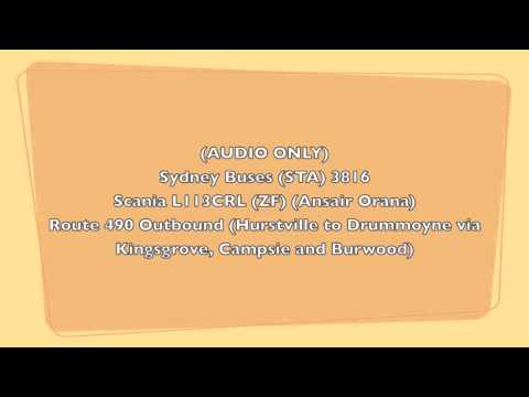 (AUDIO) Sydney Buses 3816 - Scania L113CRL (ZF) (Ansair Orana) - Route 490 Outbound