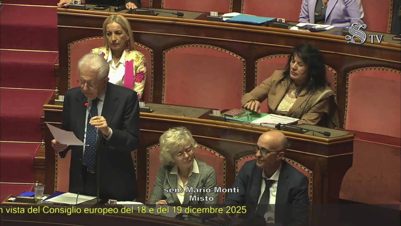 MARIO MONTI REPLICA A GIORGIA MELONI IN VISTA DEL CONSIGLIO EUROPEO (17/12/25)