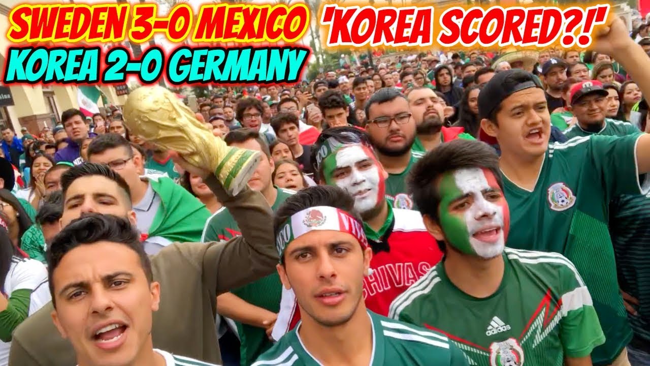 MEXICO FANS REACT TO SOUTH KOREA GERMANY SCORE! LIVE REACTION IN LA!