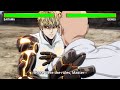 Saitama VS Genos With Healthbars One Punch Man