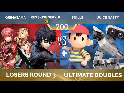 RogaSmash 200: Ultimate Doubles Losers R3 – GrimaSama + RES | Kise Seryuu vs Snille + Juice Nasty