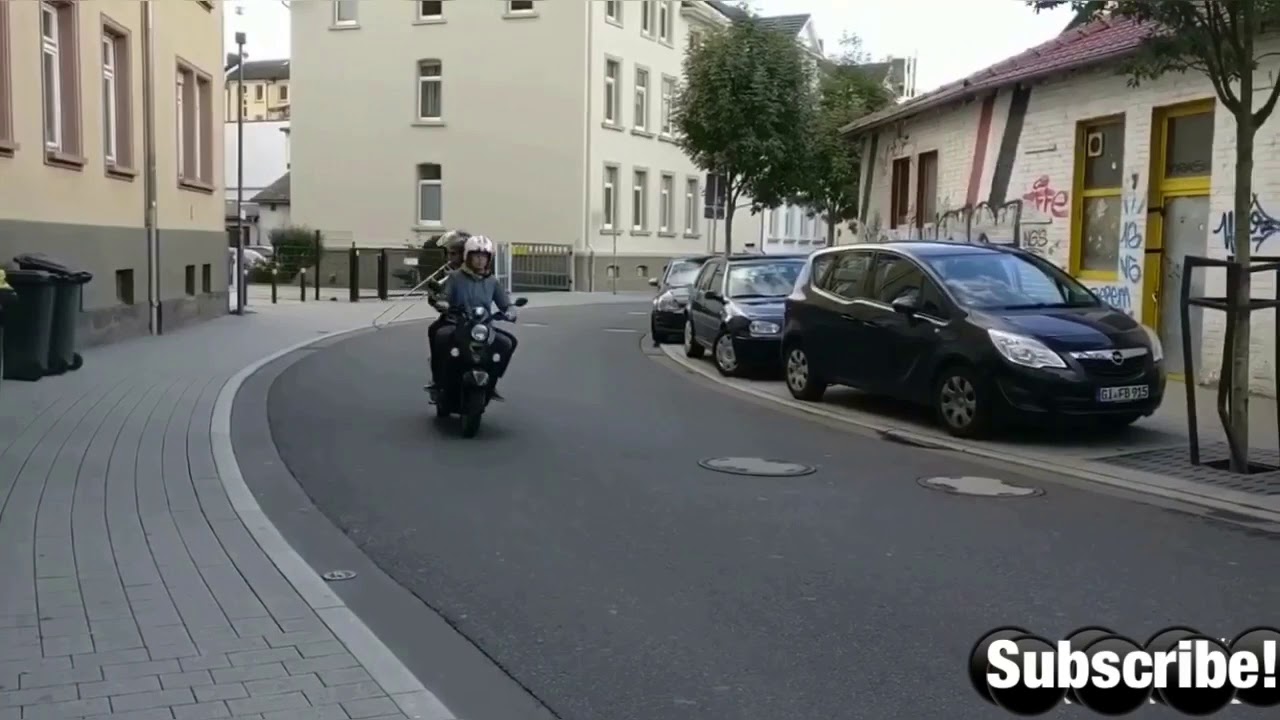 Hilarious trombone bike!