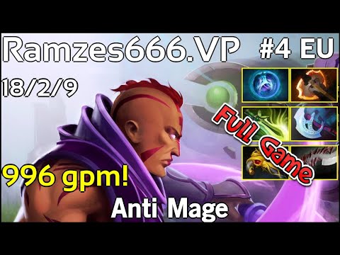 Ramzes666  Anti Mage - Dota 2 Full Game 7.17