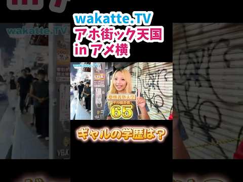 【学歴詐称】アホ街ック天国in夜の上野・アメ横【wakatte.TV 切り抜き】