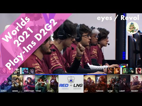 RED (Grevthar Irelia) VS LNG (icon Zed) Highlights D2G2 Group A - Worlds 2021 Play-In by YAMA