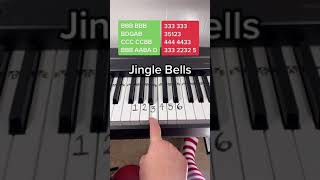 Easiest Jingle Bells Piano Tutorial 🎅🏼🎄 #shorts #piano