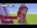 Minecraft Pixel Art Tutorial Princess Peach Super Mario Bros 2