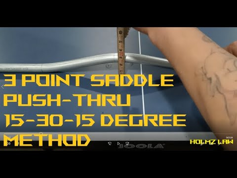 Conduit Bending: 15-30-15 Degrees - 3 Point Saddle Push-Thru Method