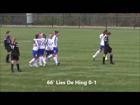 Het doelpunt in KRC Genk Ladies B – Sterrebeek op 19.11.2016