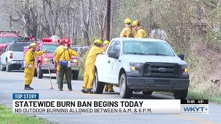 Spring forest fire season burn ban begins with daytime restrictions