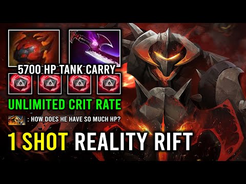 1 Shot Reality Rift Unlimited Crit 5700 HP Super Tank Carry Chaos Knight Dota 2