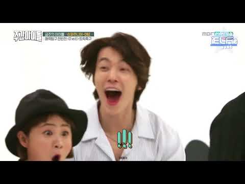 CUT 180815 Weekly Idol con Super Junior D&E - Eunhyuk logra ganar y recibe un abrazo de Donghae