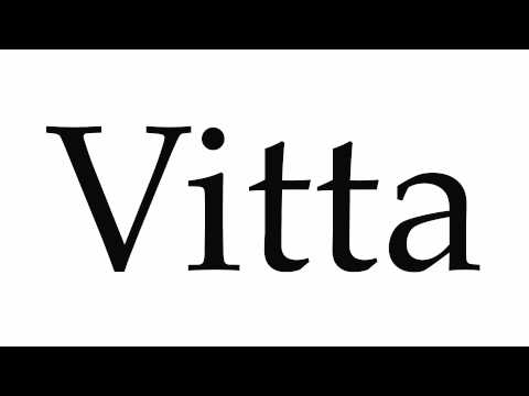 How to Pronounce Vitta