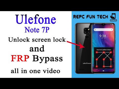 Ulefone Note 7P Hard reset | ulefone note 7p unlock pattern | ulefone note 7 frp unlock no box