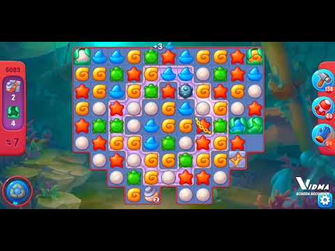 Fishdom. 6083 hard level no boosters and diamonds - 15 moves